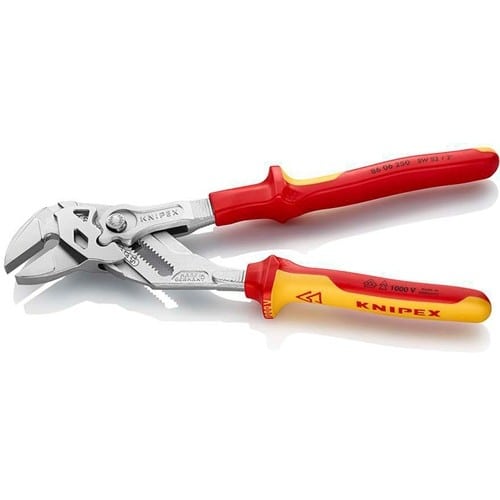 KNIPEX Zangenschlüssel L.250mm Spann-W.46mm verchr.Mehrkomp.-Hülle VDE KNIPEX