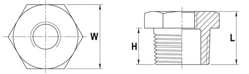 SPRINGER Reduzierstück NPS=3 Zoll NPS2 2 1/2 Zoll 8-kant L 41,5mm SPRINGER