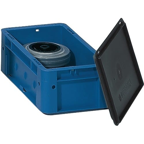 LA-KA-PE Auflagedeckel L600xB400mm schwarz PP f.Transportstapelkasten 4St./Karton