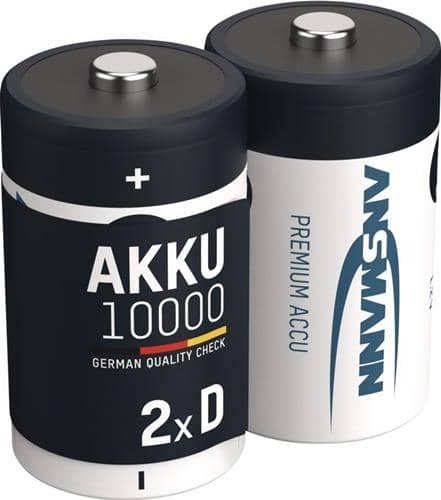 ANSMANN Akkuzelle 1,2 V 10000 mAh R20-D-Mono HR20 2 2St./Blister ANSMANN