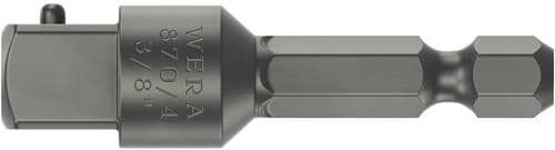 WERA Adapter 870/4 Antriebs-6-KT.1/4 Zoll Abtriebs-4-KT.3/8Zoll CV-Molybdän stahlgrau