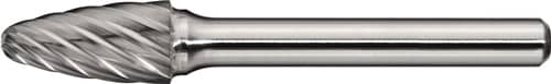 TECWERK Frässtift RBF INOX D.12mm Kopf-L.25mm Schaft-D.6mm HM Verz.Normal,fein TECWERK