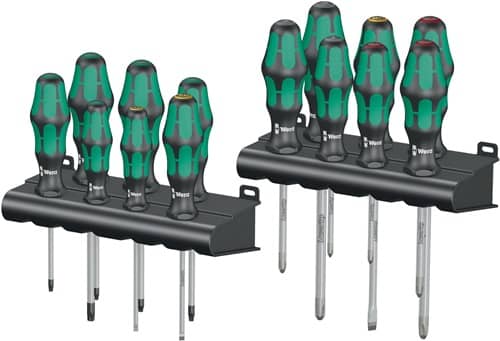 WERA Schraubendrehersatz Kraftform Big Pk.300 14-tlg.Schlitz/PH/PZD/TX 2K-Griff