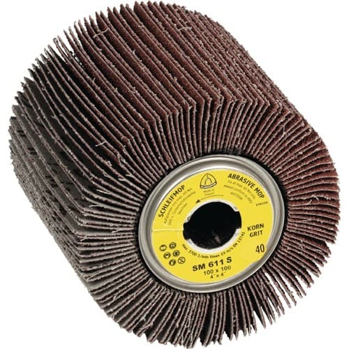 KLINGSPOR Satinierwalze SM 611 S 60 braun Ø100xB100mm 19mm KLINGSPOR