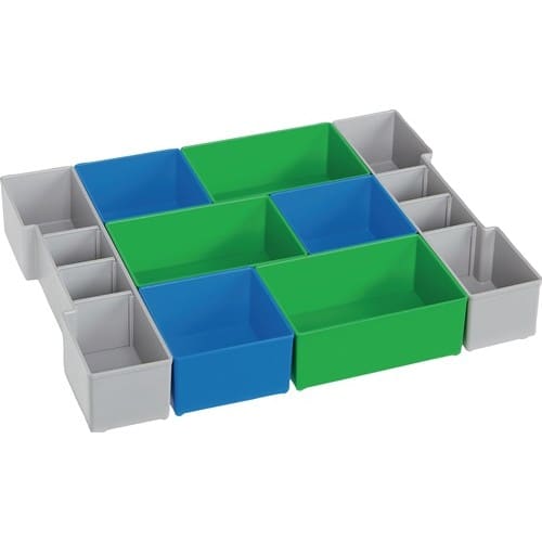 BS SYSTEMS Einteilungsset L-BOXX® CD3 LB 102 B378xT313xH65mm blau/grün/grau