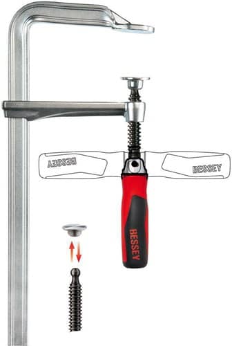 BESSEY Ganzstahlschraubzwinge GZ-KG Spann-W.500mm A.120mm 2-K-Klappgriff BESSEY