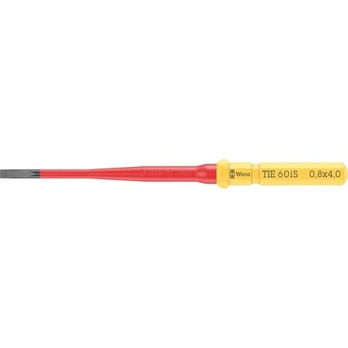 WERA Wechselklingen KK VDE 60 iS TiE Schlitz S0,8xB4xL157mm Black Point red.Kl.