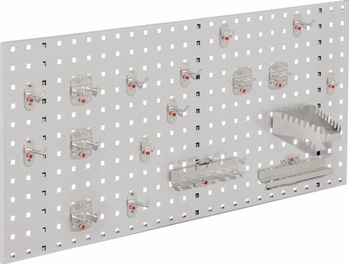 RASTERPLAN Lochplatte B450xL1000mm lichtgrau 18 tlg.RASTERPLAN
