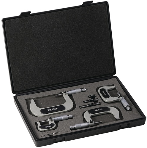 TECWERK Bügelmessschraubensatz DIN 863/1 0-100mm TECWERK
