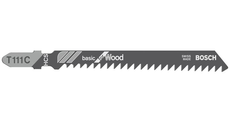 BOSCH Stichsägeblatt T 111 C Basic for Wood, 100er-Pack