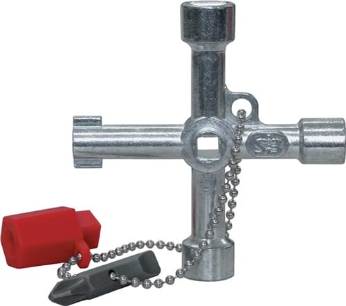 SCHUEBO Schaltschrankschlüssel Univ.10 Funktionen m.Bitadapter SCHUEBO