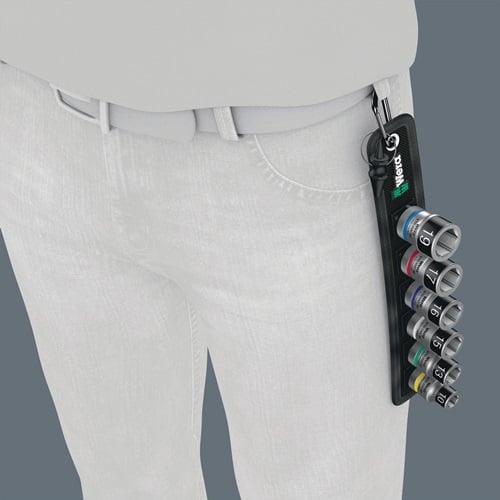 WERA Steckschlüsselsatz Belt C 1 Zyklop 7-tlg.1/2 Zoll 10-19mm f.a6-KT.-Schr.WERA