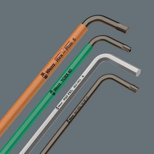 WERA Winkelschlüssel 950 PKL BM ISO2936 Innen-6-kant SW5mm L.160mm Abgewink.-L.28mm