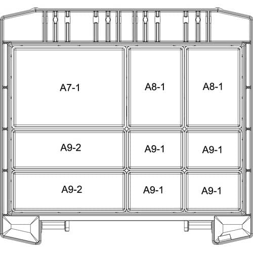 RAACO Sortimentskoffer boxxser B241xT225xH55mm 9 Fächer m.Profilraster RAACO