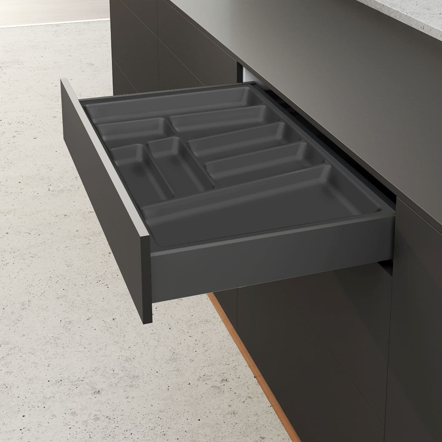 HETTICH OrgaTray 740, NL 550 x 400 mm, anthrazit, 9302779