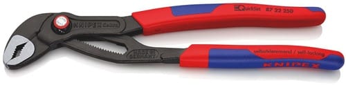 KNIPEX Wasserpumpenzange Cobra® L.250mm Spann-W.46mm pol.Mehrkomp.-H. QuickSet KNIPEX