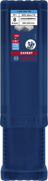 BOSCH EXPERT SDS plus-7X Hammerbohrer, 8 x 200 x 265 mm, 30-tlg.. Für Bohrhämmer