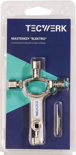 TECWERK Schaltschrankschlüssel 9 Funktionen integr.Flaschenöffner TECWERK