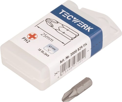 TECWERK Bit P829114 1/4 Zoll PH 2 L.25mm TECWERK