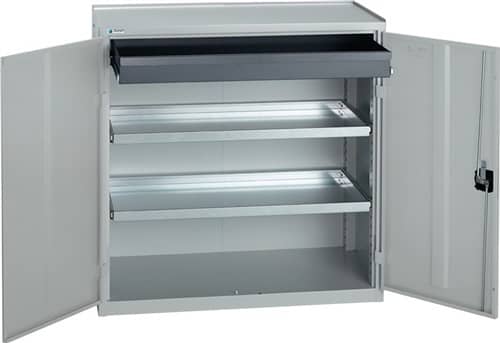 STUMPF Werkzeug-/Beistellschrank H1000xB1000xT500mm 1Schubl.,2Bd.lichtgrau/lichtgrau