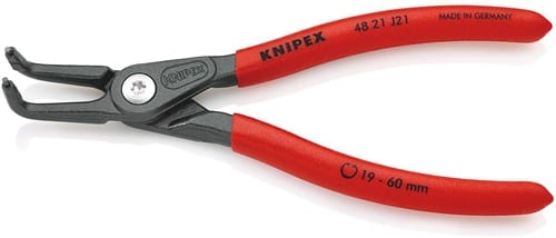 KNIPEX Präzisionssicherungsringzange J 21 f.Bohrungen D.19-60mm L.165mm KNIPEX