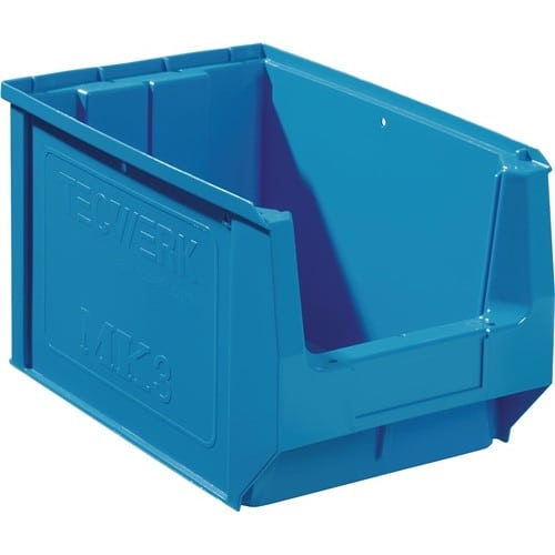 TECWERK Sichtlagerkasten L350/300xB210xH200mm PE blau TECWERK