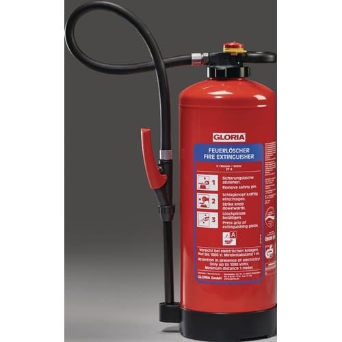 GLORIA Wasserfeuerlöscher WKL 6 PRO 6l Aufladegerät Brandkl.21 A m.Wandh.GLORIA