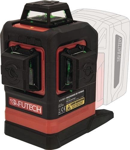 FUTECH Multilinienlaser Multicross 3D ± 4Grad ± 0,2 mm/m 120m Laserklasse 2 Laser grün