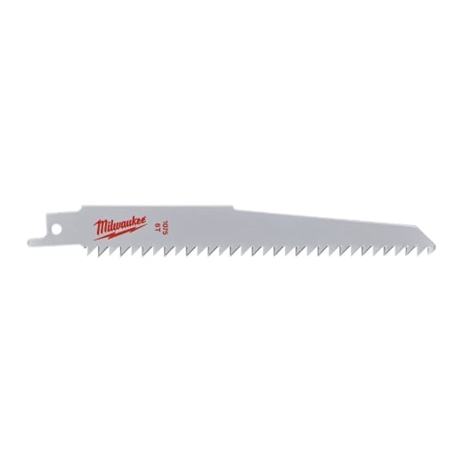 MILWAUKEE 150 x 4,2 mm (6 TPI), unlackiert Säbelsägeblatt Holz - ideal für gerade, schnelle Schnitte in Nassholz