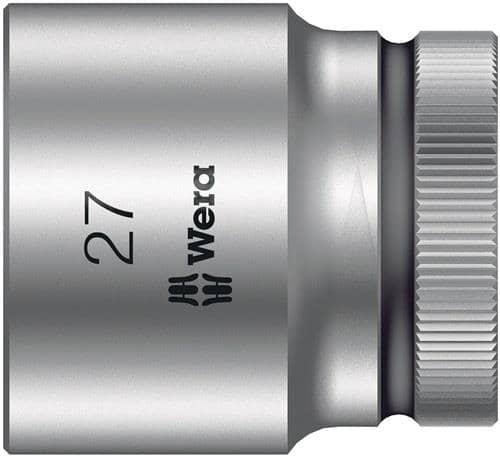 WERA Steckschlüsseleinsatz 8790 HMC Außen-6-kant SW27mm L.40mm 4-kt1/2Zoll CV verchr.