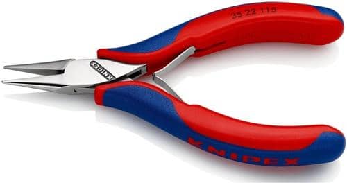 KNIPEX Elektronik-Greifzange Gesamt-L.115mm flachrunde Backen Form 2 Mehrkomp.-Hüllen