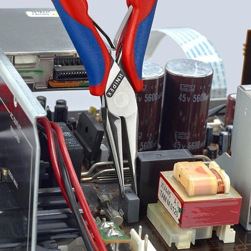 KNIPEX Elektronik-Greifzange Gesamt-L.145mm flachbreite Backen Form 5 Mehrkomp.-Hüllen