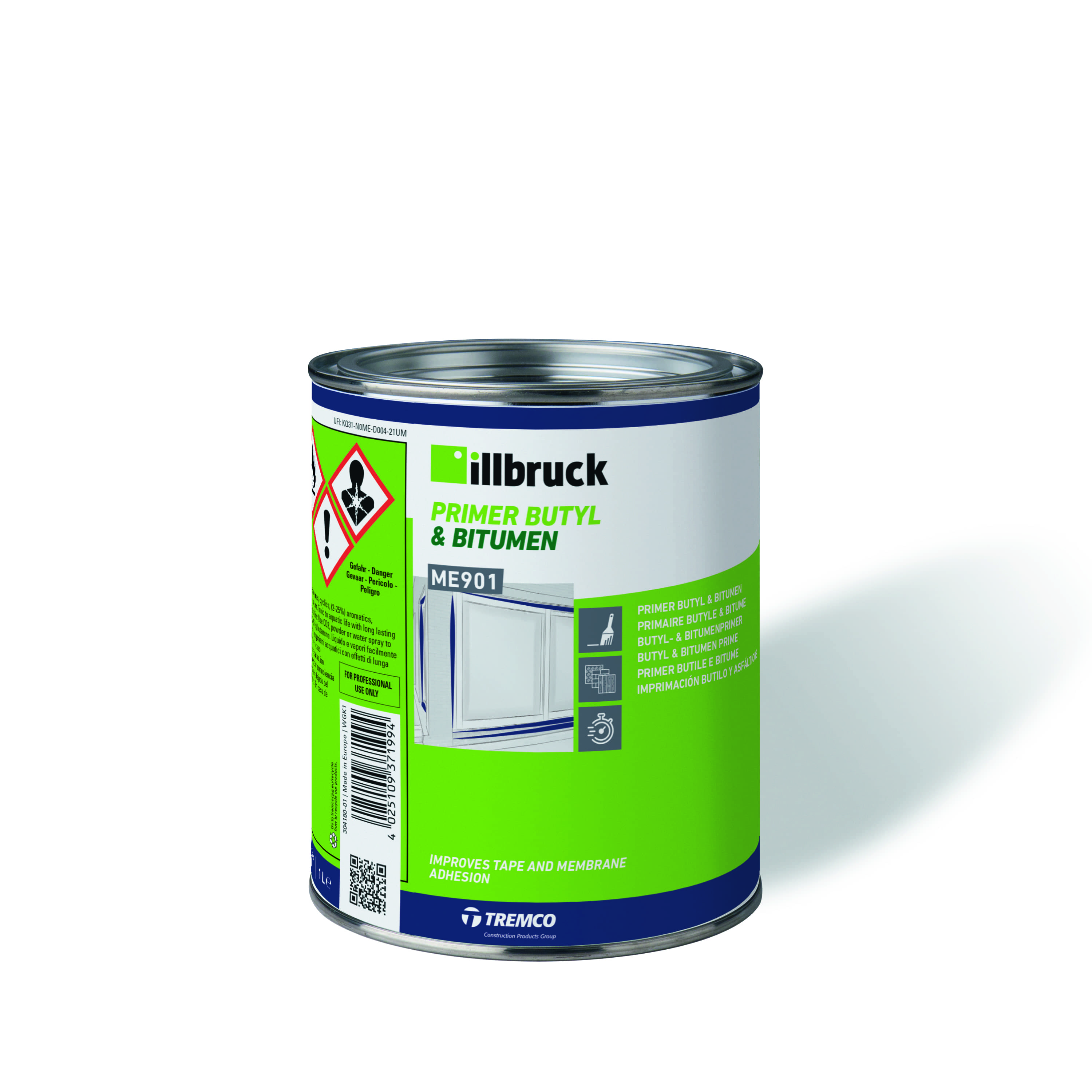 illbruck ME901 Butyl-& Bitumen-Primer Bitumenprimer 1L 12 Stk./KT