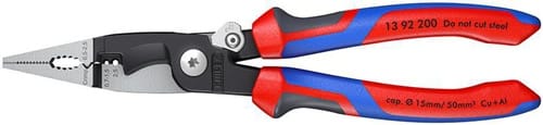 KNIPEX Elektroinstallationszange L.200mm pol.Comfort-Griff m.Öffnungsf.KNIPEX