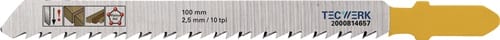 TECWERK Stichsägeblatt Gesamt-L.100mm Zahnt.2,5mm S.1,27mm HCS 5 St./Karte TECWERK