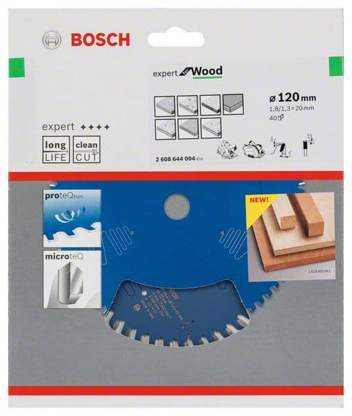 BOSCH Kreissägeblatt Expert for Wood, 120 x 20 x 1,8 mm, 40