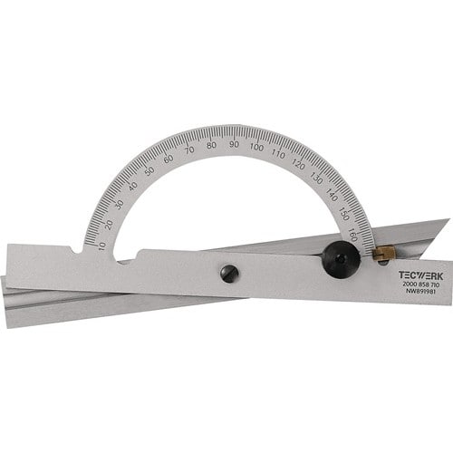 TECWERK Winkelmesser Gradbogen-D.200mm Schienen-L.400mm TECWERK