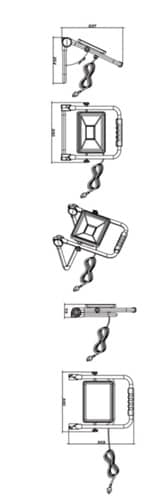 TECWERK LED-Strahler 50 W 3660 lm 5m H07RN-F 3x1mm² IP65 TECWERK
