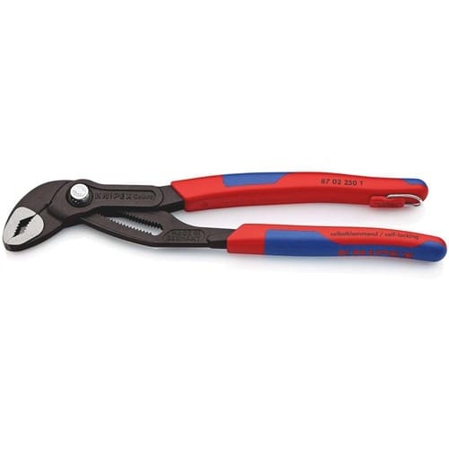KNIPEX Wasserpumpenzange Cobra® L.250mm Spann-W.46mm pol.Mehrkomp.-Hülle m.Öse KNIPEX