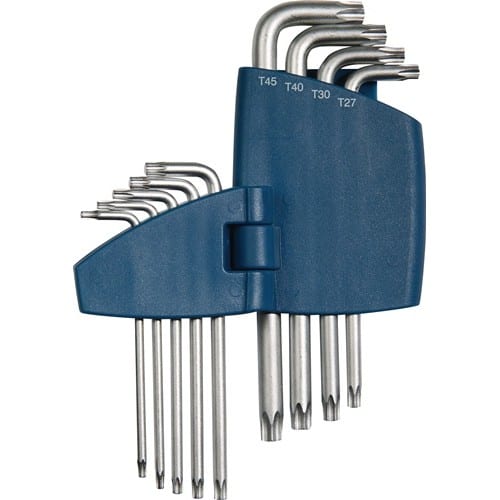 TECWERK Winkelschraubendrehersatz 9-tlg.T9-T45 Ku.-Halter TECWERK