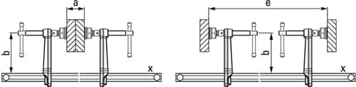 BESSEY Hochleistungszwingenset SLV/GSV Spann-W.3000mm A.140mm Knebel BESSEY