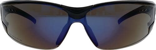 PRO FIT Schutzbrille EN 166 EN 172 Bügel schwarz/blau,Scheibe verspiegelt