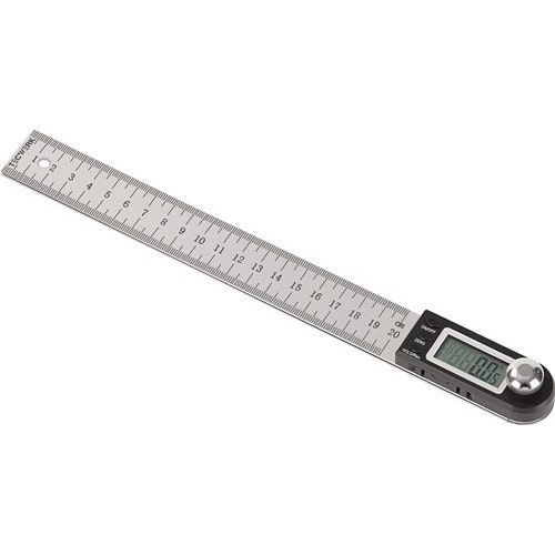 TECWERK Winkelmesser Schienen-L.200mm Abl.0,1Grad dig.TECWERK