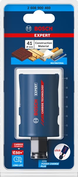 BOSCH EXPERT Construction Material Lochsäge, 41 x 60 mm. Für Dreh- und Schlagbohrer