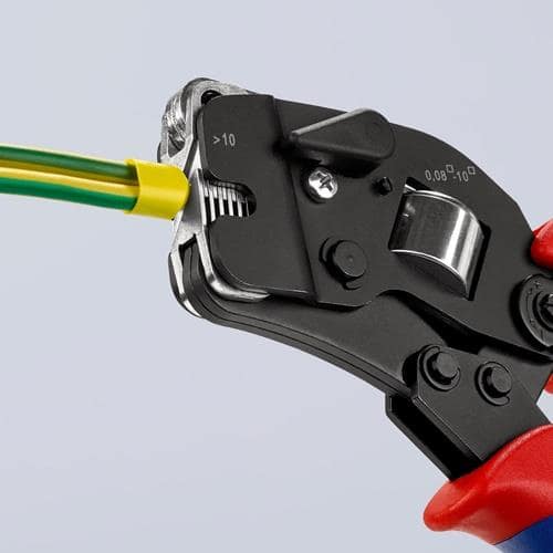 KNIPEX Crimpzange L.190mm 0,08-10,0+16 (AWG 28-5 ) mm² brün.2K-Hülle KNIPEX