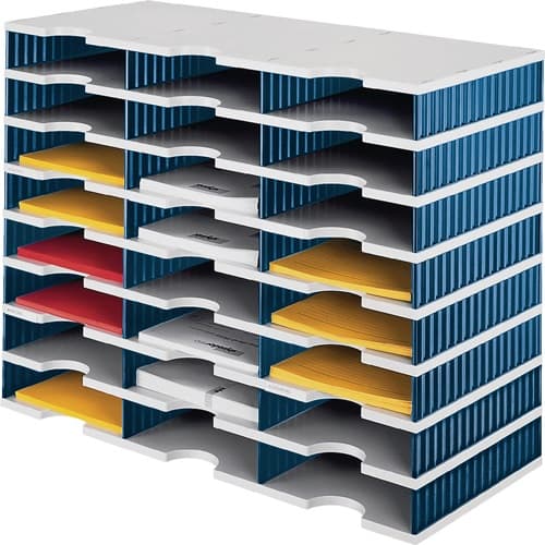 STYRO Sortierablage Trio 24 Fächer H573xB723xT331mm Polystyrol grau/blau STYRO