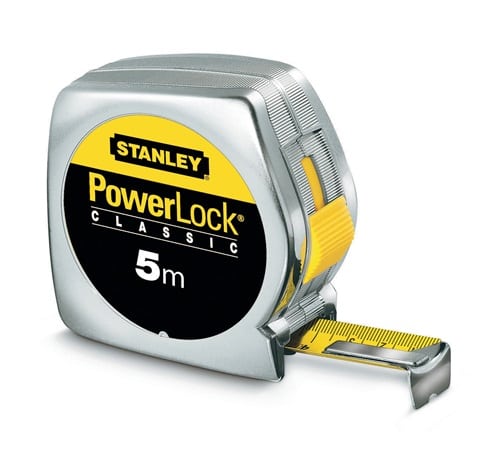 STANLEY Taschenrollbandmaß PowerLock® L.8m B.25mm mm/cm EG II Ku.Clip lose