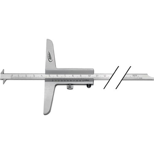 HELIOS PREISSER Tiefenmessschieber 300mm abg.Schiene 8x3mm H.PREISSER