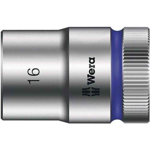 WERA Steckschlüsseleinsatz 8790 HMC Außen-6-kant SW16mm L.37mm 4-kt1/2Zoll CV verchr.