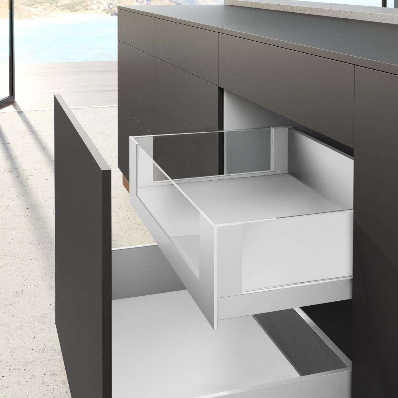 HETTICH AvanTech YOU Trägerprofil für gestaltbare Innenfront, weiß, 9257664